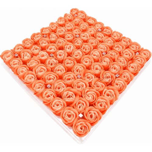 Manicure Pedicure Bath Soap Rose Flower Nail Hand & Feet - Orange - 81pcs