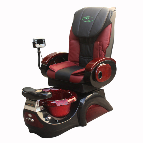 Pedicure Spa Chair - 820 Black + Burgundy