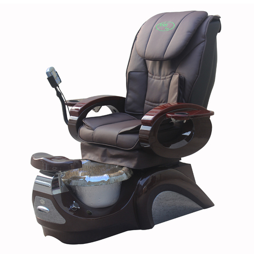 Pedicure Spa Chair - 820 Chocolate + Silver