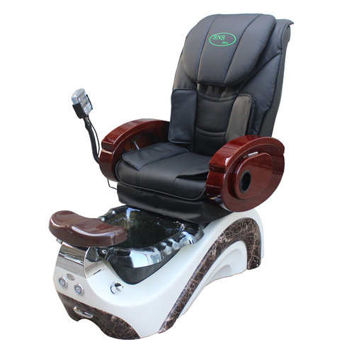 Pedicure Spa chair - 822 White & Black + Black Bowl (Clearance)
