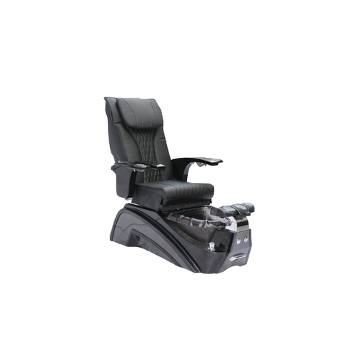 Pedicure Spa chair - 830 Dark Purple + Footrest Black