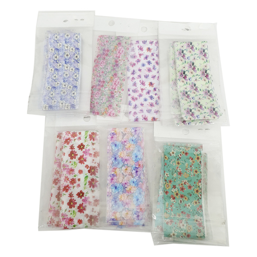 Nail Art Transfer Foil Flower Sticker 1pc - Random Color