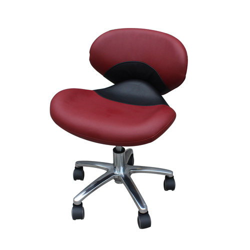 Salon Chair Stool Round Hydraulic Leather PU SC-1001 Black & Red