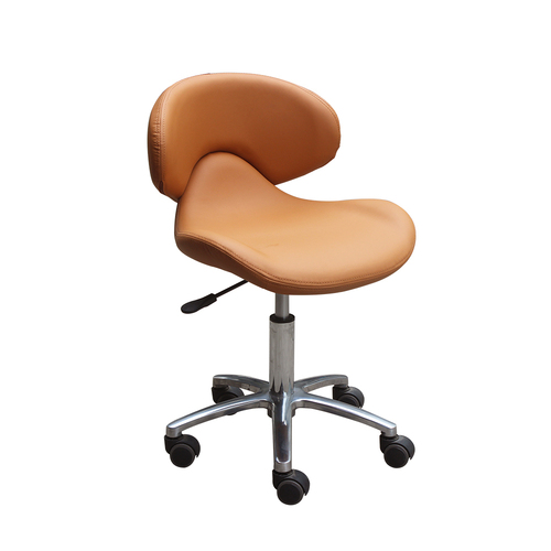 Salon Chair Stool Round Hydraulic Leather PU SC-1001 Cappuccino
