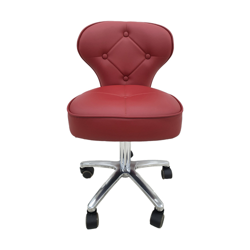 Salon Chair Stool Round Hydraulic Leather PU 1012 Red