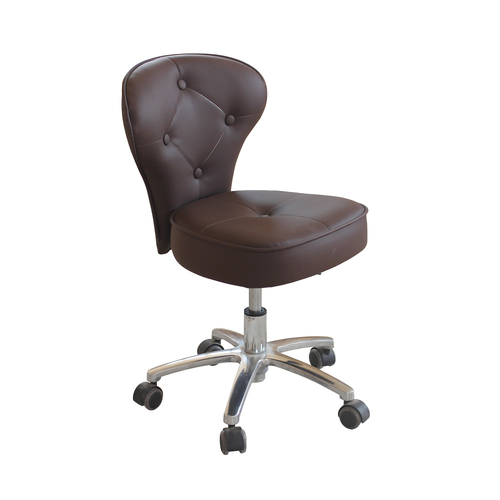 Salon Chair Stool Round Hydraulic Leather PU 1012 Chocolate