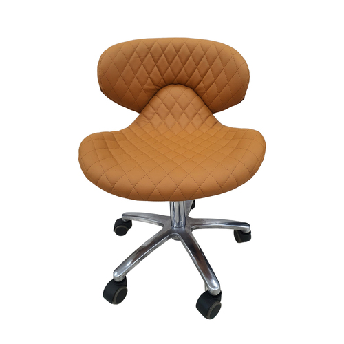 Nail Salon Chair Stool Round Hydraulic Leather PU 1020 Cappuccino
