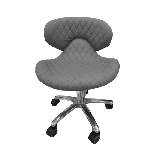 Nail Salon Chair Stool Round Hydraulic Leather PU 1020 Grey