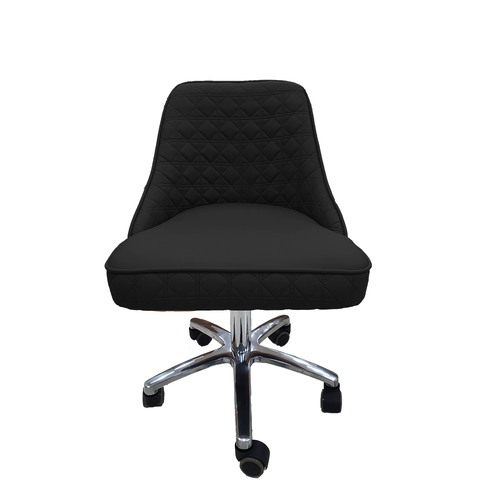 Nail Salon Chair Stool Round Hydraulic Leather PU 1030 Black