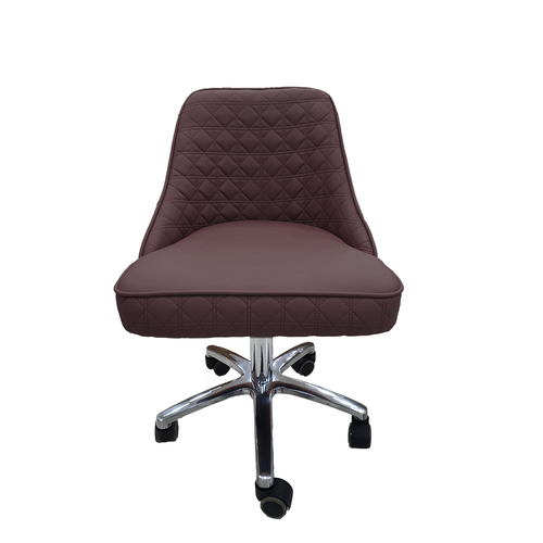 Nail Salon Chair Stool Round Hydraulic Leather PU 1030 Chocolate