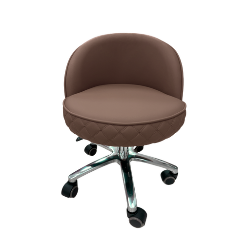 Nail Salon Chair Stool Round Hydraulic Leather PU 1045 Chocolate