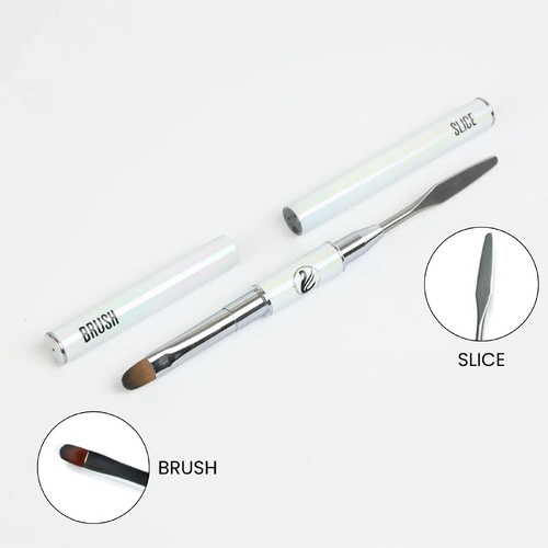 T.A.P Acrylic Poly Tap Gel Nail White Pearl Brush