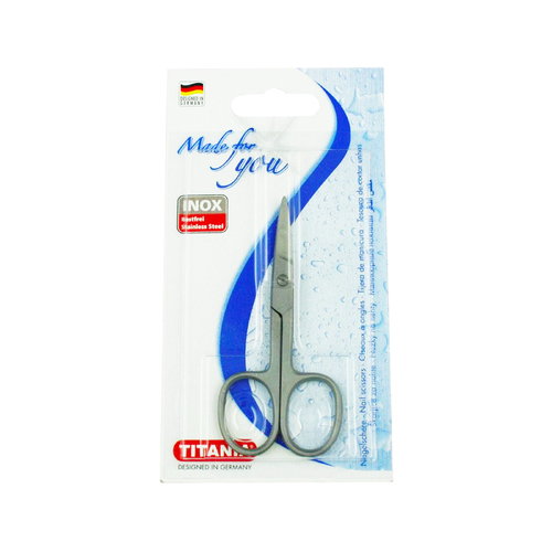 Titania Inox Stainless Steel Curved Scissor Nail Cuticle Tip Cutter (1090/11H)