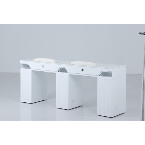 Manicure Nail Table Built-in Dust Collector P-N211M-2 White (Double)