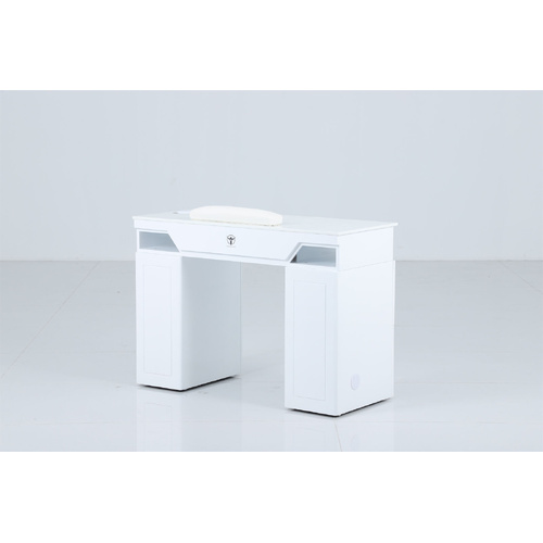 Manicure Nail Table Built-in Dust Collector P-N211M White (Single)