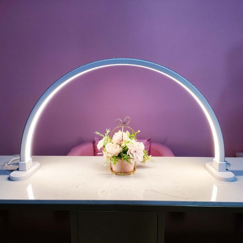 75cm Half Moon LED Lamp Light 48W Diamond Table Nail - White