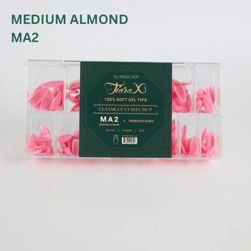 TiaraX Gel X Soft Tips Nails Colored Tips Box CLASSIQUE Collection #MA2 Princess Diary 224pcs