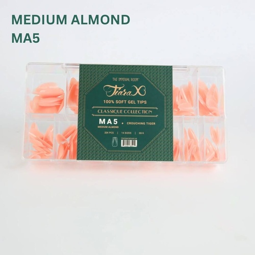 TiaraX Gel X Soft Tips Nails Colored Tips Box CLASSIQUE Collection #MA5 Crouching Tiger 224pcs