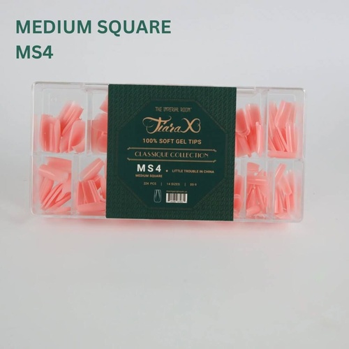 TiaraX Gel X Soft Tips Nails Colored Tips Box CLASSIQUE Collection #MS4 Little Trouble in China 224pcs