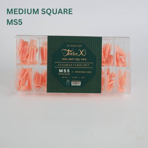 TiaraX Gel X Soft Tips Nails Colored Tips Box CLASSIQUE Collection #MS5 Crouching Tiger 224pcs