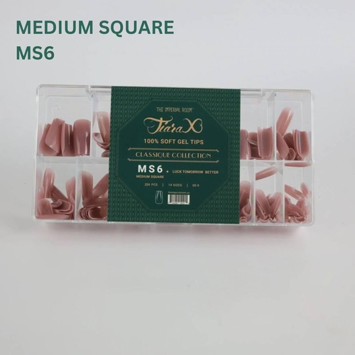 TiaraX Gel X Soft Tips Nails Colored Tips Box CLASSIQUE Collection #MS6 Luck Tomorrow Better 224pcs