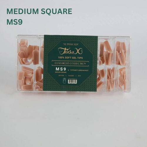 TiaraX Gel X Soft Tips Nails Colored Tips Box CLASSIQUE Collection #MS9 Tiffany's Breakfast 224pcs