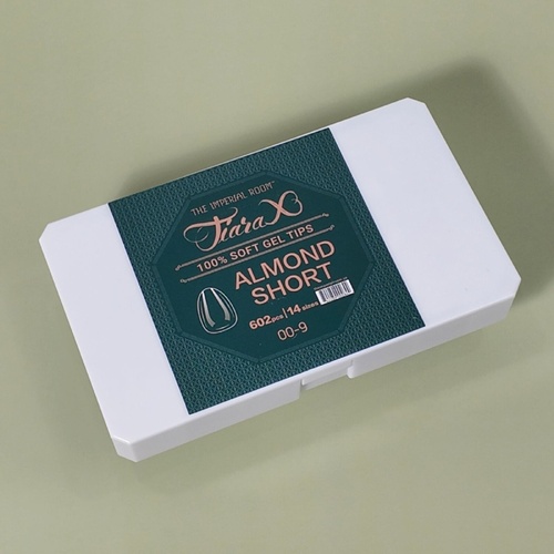 TiaraX - Gel X Soft Tips Nails Clear Box - Almond Short 602pcs