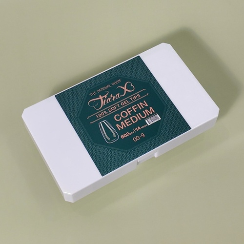 TiaraX - Gel X Soft Tips Nails Clear Box - Coffin Medium 602pcs