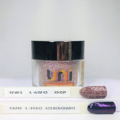 UNI 14UC Chrome - Saturn - 56g 3in1 (Chrome, Dip, Stardust) Dipping Powder Color