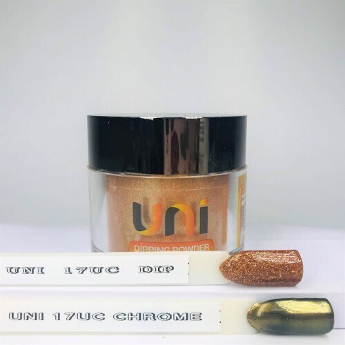 UNI 17UC Chrome - Capsule - 56g 3in1 (Chrome, Dip, Stardust) Dipping Powder Color
