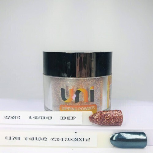 UNI 19UC Chrome - Northen Lights - 56g 3in1 (Chrome, Dip, Stardust) Dipping Powder Color