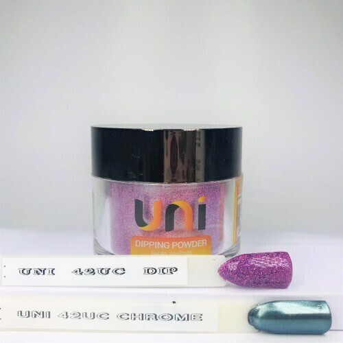 UNI 42UC Chrome - Blazing - 56g 3in1 (Chrome, Dip, Stardust) Dipping Powder Color