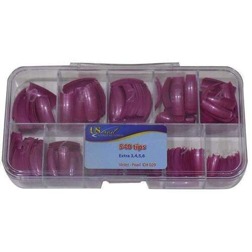 US NAIL - Nail Tip Box - Violet (540 Tips)