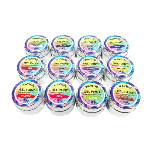 WaveGel 3D Nail Polish Art Drawing UV Gel Paint - 12 Colors