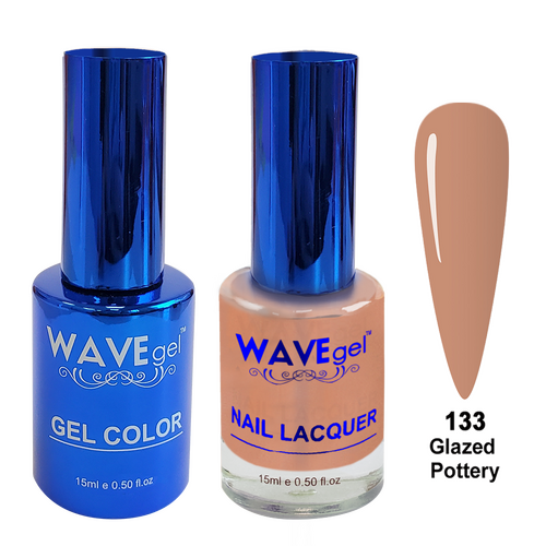 Wave WR133 Glazed Pottery - Royal Collection Gel Polish & Nail Lacquer Duo 15ml
