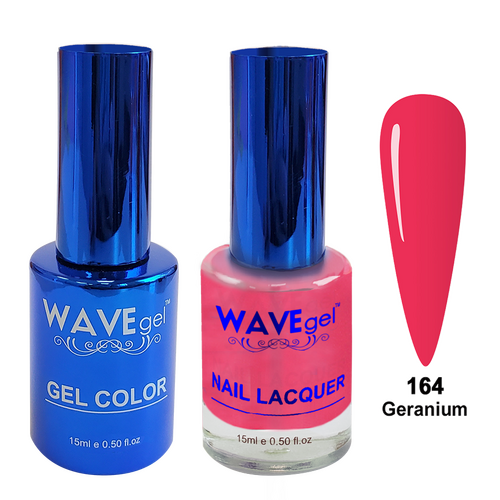 Wave WR164 Geranium - Royal Collection Gel Polish & Nail Lacquer Duo 15ml