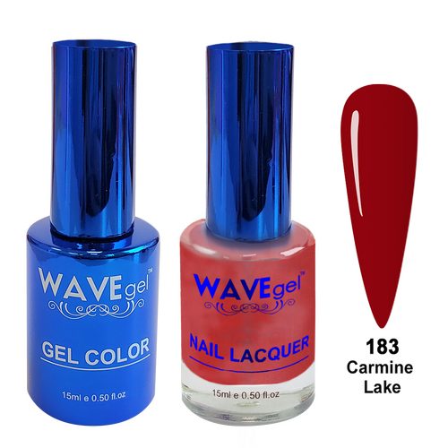 Wave WR183 Carmine Lake - Royal Collection Gel Polish & Nail Lacquer Duo 15ml