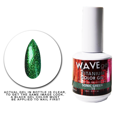 WAVE Gel Titanium 15 Sonic Green 15ml