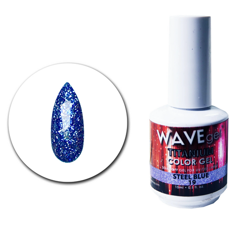 WAVE Gel Titanium 19 Steel Blue 15ml