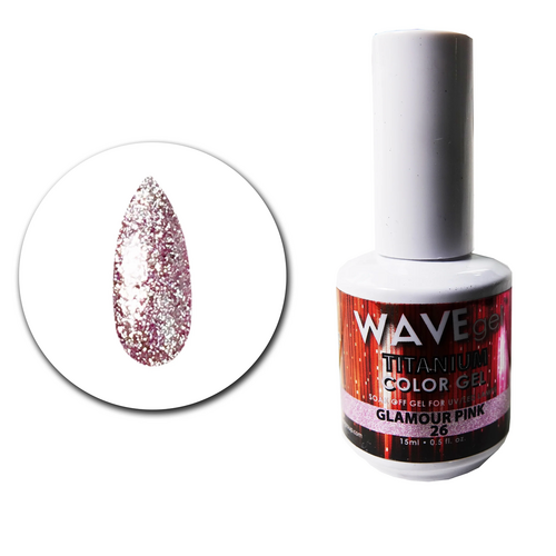 WAVE Gel Titanium 26 Glamour Pink 15ml