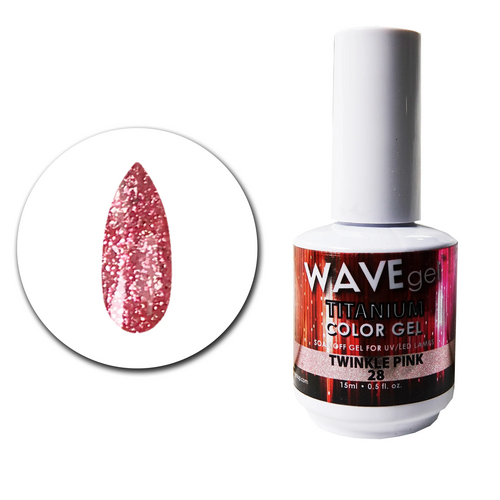 WAVE Gel Titanium 28 Twinkle Pink 15ml