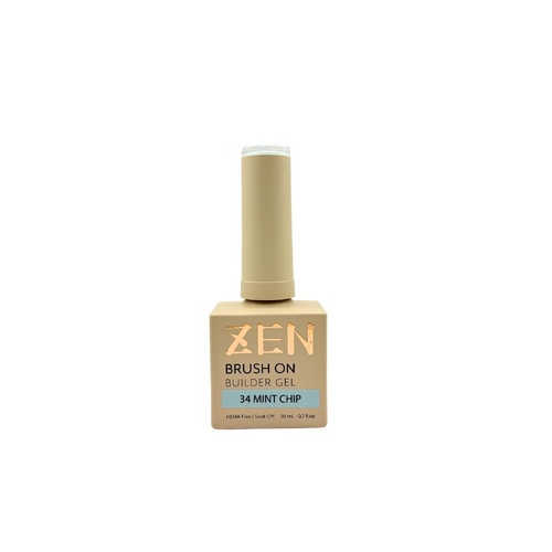 ZEN - Brush-on Builder Gel Nails BIAB - #34 - Mint Chip - Mochidoki Collection - 20ml