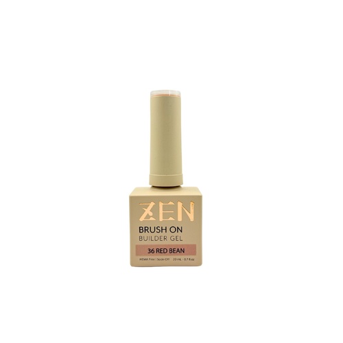 ZEN - Brush-on Builder Gel Nails BIAB - #36 - Red Bean - Mochidoki Collection - 20ml