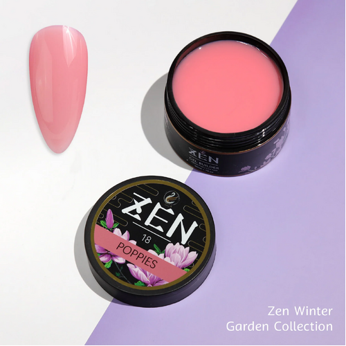 ZEN Builder Hard Gel Nail - #18 Poppies - Winter Garden Collection - 50ml