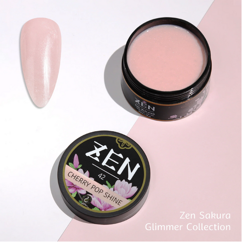ZEN Builder Hard Gel Nail - #42 Cherry Pop Shine - Sakura Glimmer Collection - 50ml