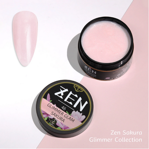 ZEN Builder Hard Gel Nail - #46 Glimmer Glam Sakura - Sakura Glimmer Collection - 50ml