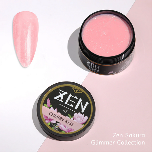 ZEN Builder Hard Gel Nail - #47 Cherry Kiss - Sakura Glimmer Collection - 50ml