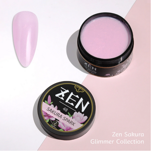 ZEN Builder Hard Gel Nail - #48 Sakura Spark - Sakura Glimmer Collection - 50ml