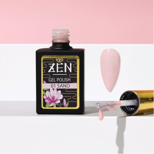ZEN - Milky Gel Nails Polish - #01 Sand - Japanese Garden Collection - 15ml