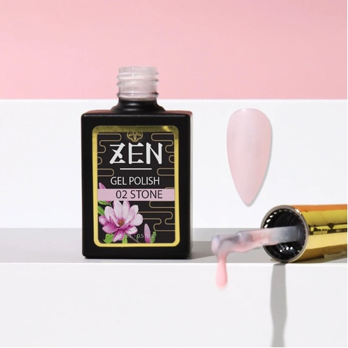 ZEN - Milky Gel Nails Polish - #02 Stone - Japanese Garden Collection - 15ml